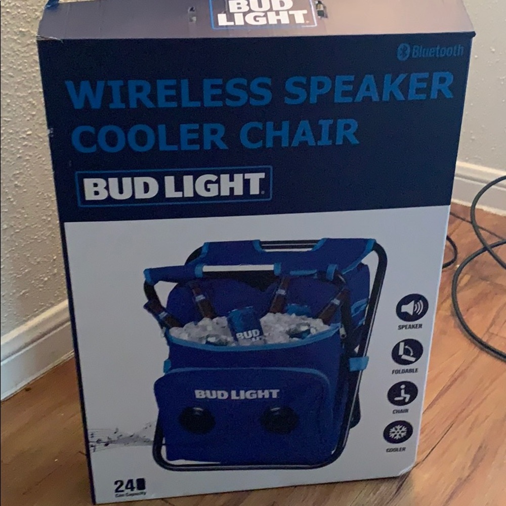 Wireless Bluetooth Bud Light cooler chair